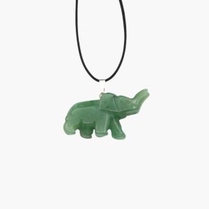 Elefant Anhänger aus Aventurin grün