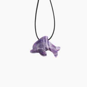 Delfin Anhänger klein aus Amethyst