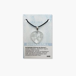 Healing Hearts Herz Anhänger Bergkristall auf kleiner Karte