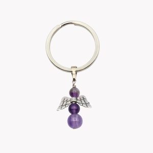 Glücksengel Schlüsselanhänger aus Amethyst