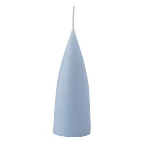 cone shaped candle, 16 cm, Farbe pastel blue