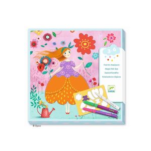 Djeco Mal-Set für Kleine: Kleider mit magischen Filzstiften