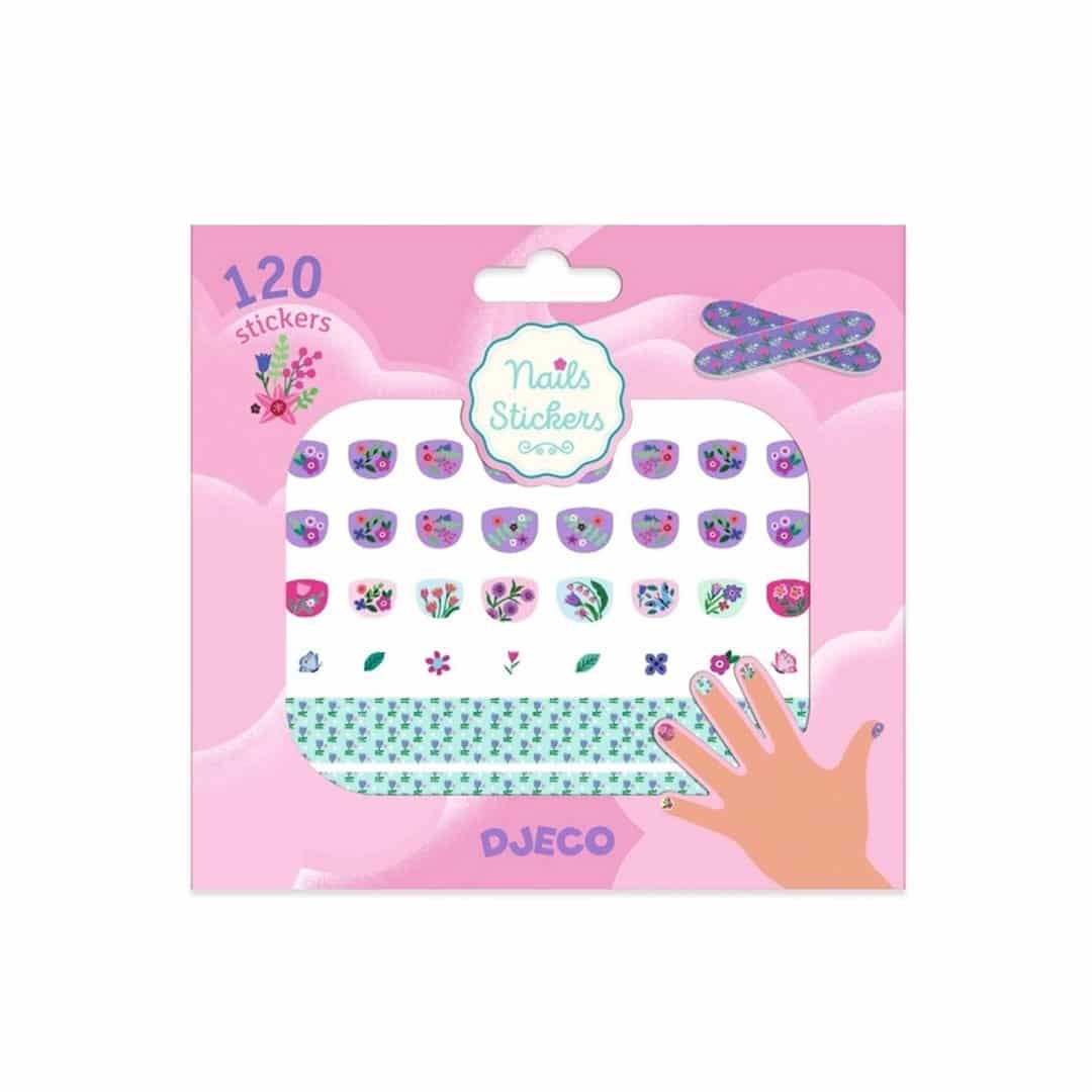 Djeco Nagelsticker oder Fingernagel-Tattoos „Blumen“