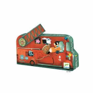 Djeco Silhouetten-Puzzle Feuerwehr 16 Teile