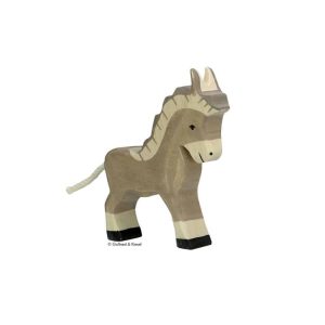 Holztiger Holzfigur Esel klein