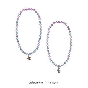 Kinderschmuck Perlen-Halskette Seepferdchen/Seestern, sortiert