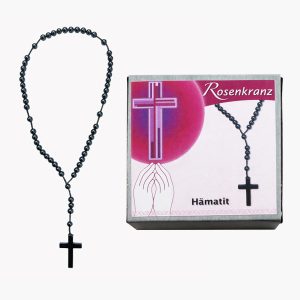 Edelstein Rosenkranz Hämatit in Geschenkbox