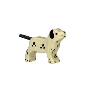 Holztiger Holzfigur Hund Dalmatiner klein