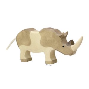 Holztiger Holzfigur Nashorn