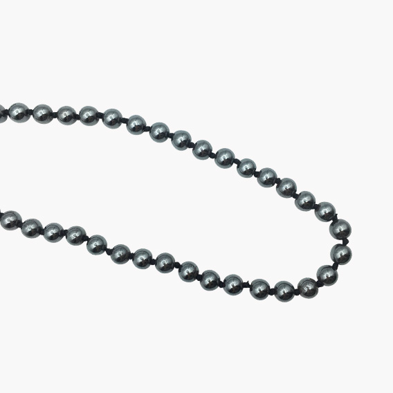 Kugelkette Hämatit 8mm 80cm lang – Bild 3