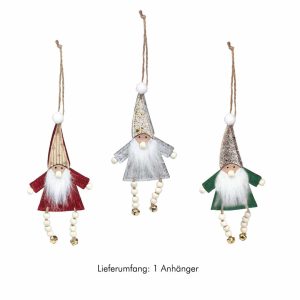 Moses Weihnachtsanhänger Klingelnder Wichtel, sortiert