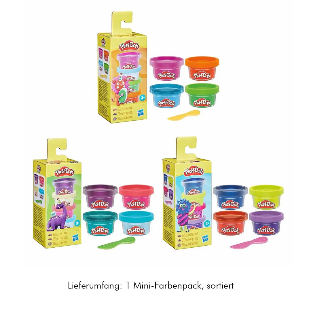 Play Doh Spielknete Mini Farbenpack 4er Set, sortiert