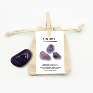 Amethyst Trommelstein A-Qualität dunkel